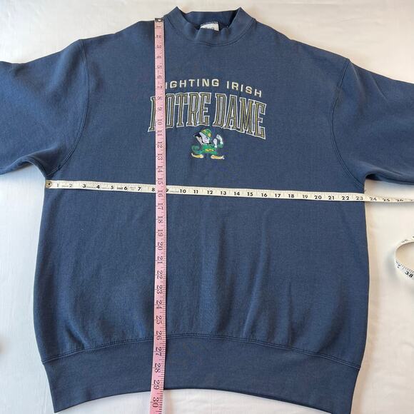 Pro Player Vintage Notre Dame University College Sweatshirt fighting Irish XL - Picture 3 of 6